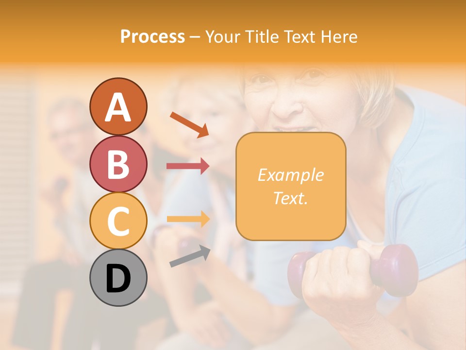 A Group Of Older Women Exercising With Dumbbells PowerPoint Template