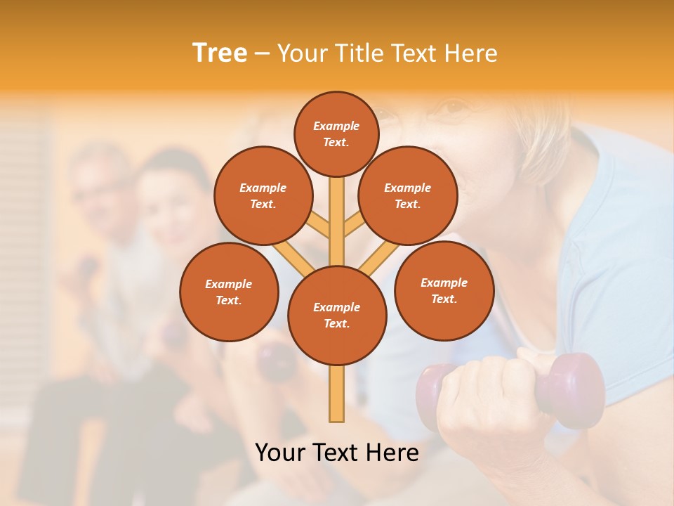 A Group Of Older Women Exercising With Dumbbells PowerPoint Template