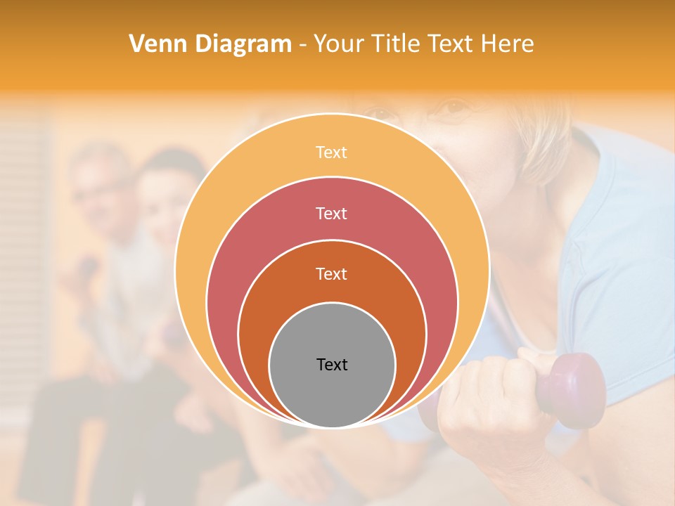 A Group Of Older Women Exercising With Dumbbells PowerPoint Template