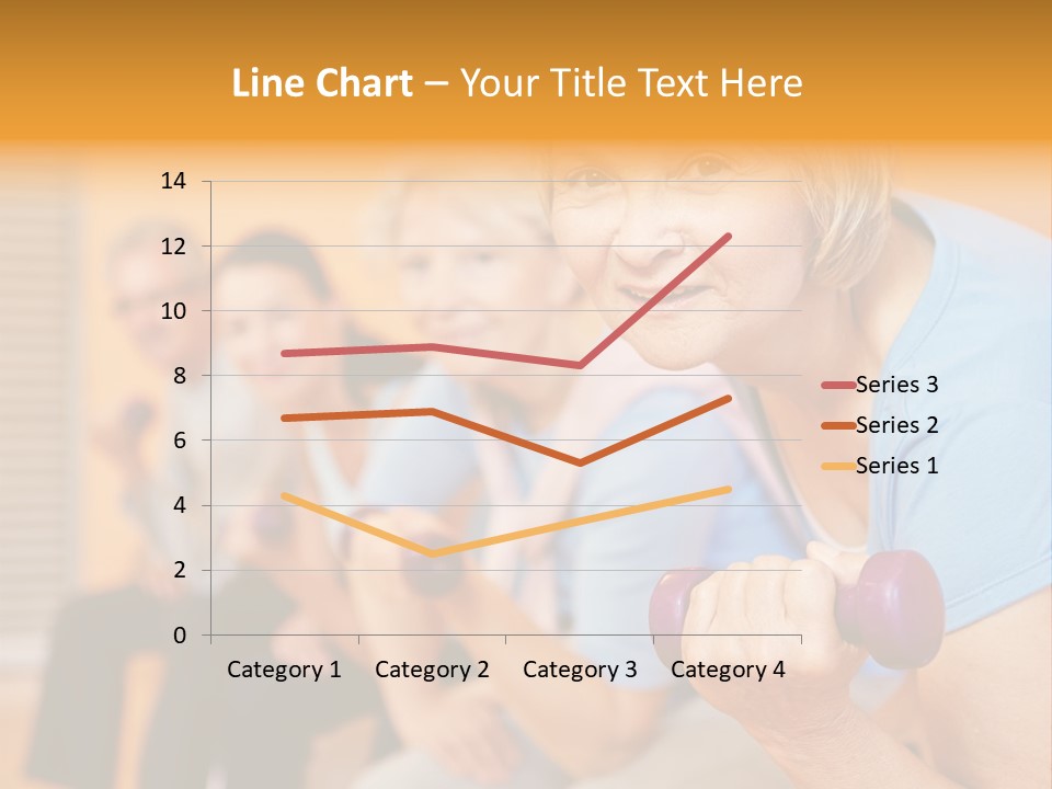 A Group Of Older Women Exercising With Dumbbells PowerPoint Template