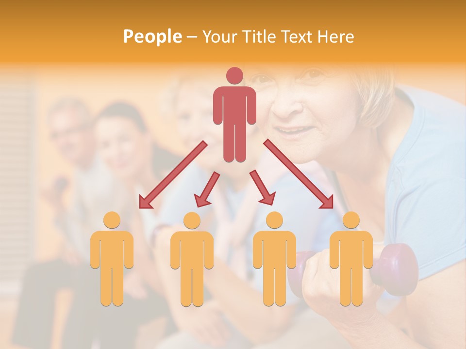 A Group Of Older Women Exercising With Dumbbells PowerPoint Template