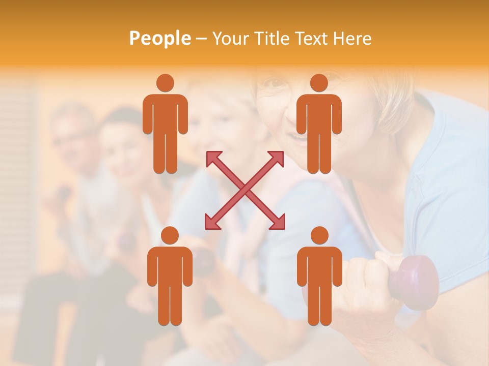 A Group Of Older Women Exercising With Dumbbells PowerPoint Template