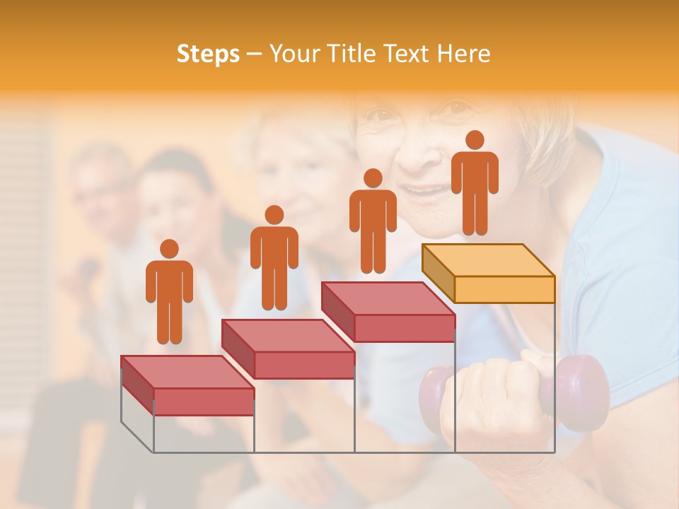 A Group Of Older Women Exercising With Dumbbells PowerPoint Template