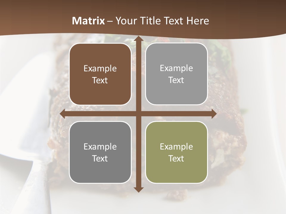 A Piece Of Meat On A Plate On A Table PowerPoint Template
