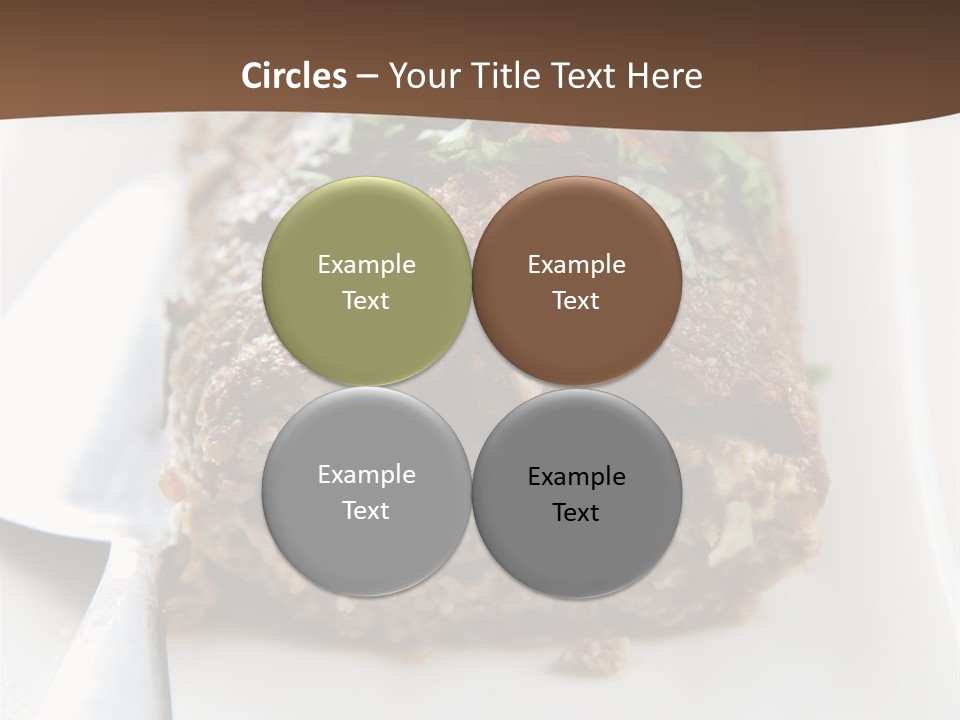 A Piece Of Meat On A Plate On A Table PowerPoint Template