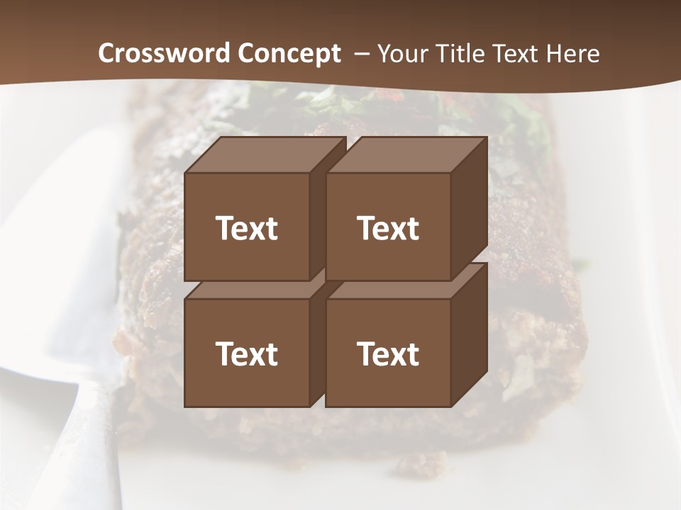 A Piece Of Meat On A Plate On A Table PowerPoint Template