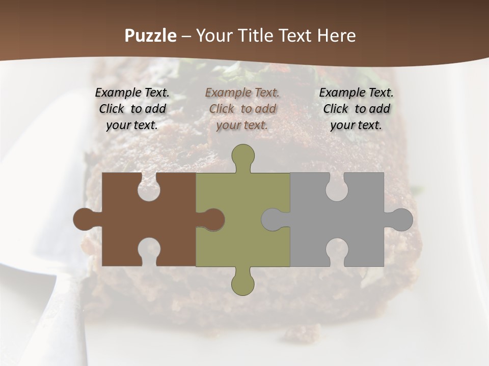 A Piece Of Meat On A Plate On A Table PowerPoint Template