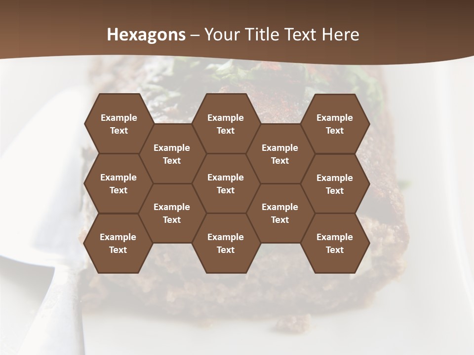 A Piece Of Meat On A Plate On A Table PowerPoint Template