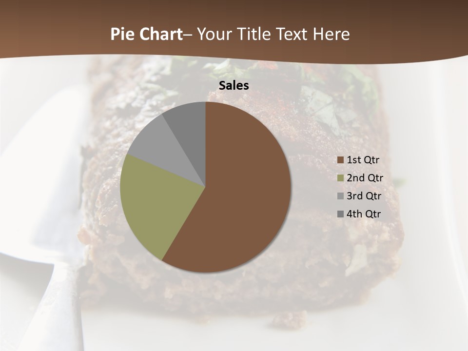 A Piece Of Meat On A Plate On A Table PowerPoint Template