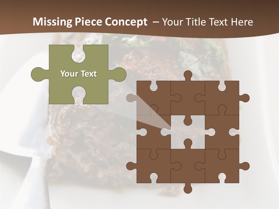 A Piece Of Meat On A Plate On A Table PowerPoint Template