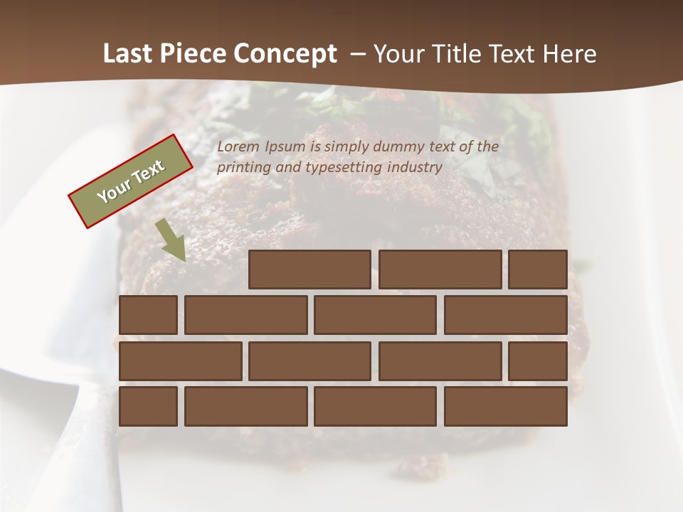 A Piece Of Meat On A Plate On A Table PowerPoint Template