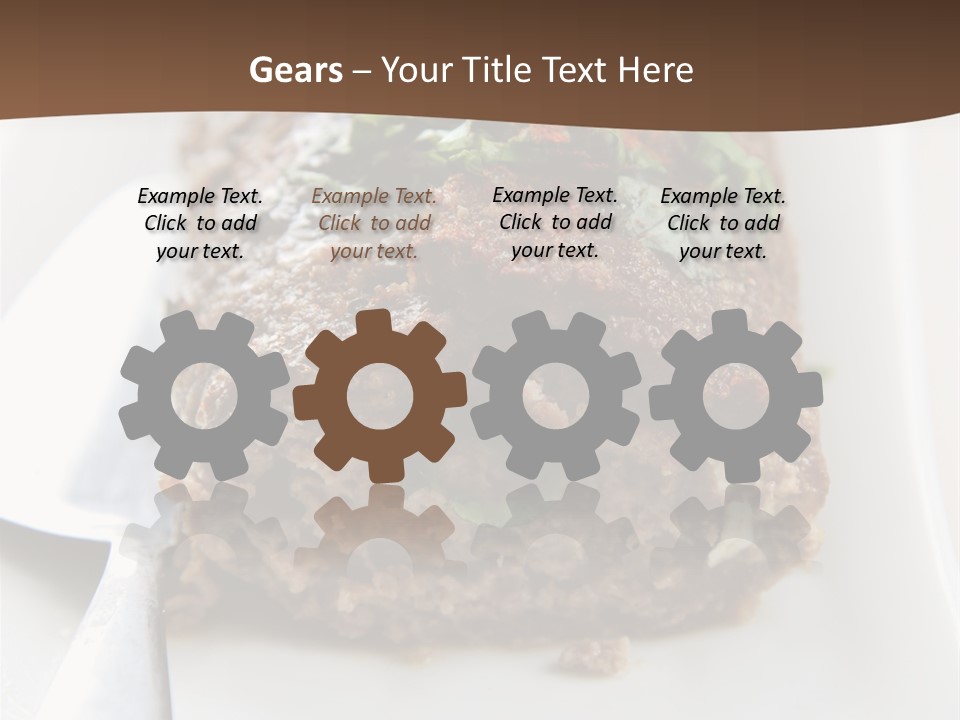 A Piece Of Meat On A Plate On A Table PowerPoint Template
