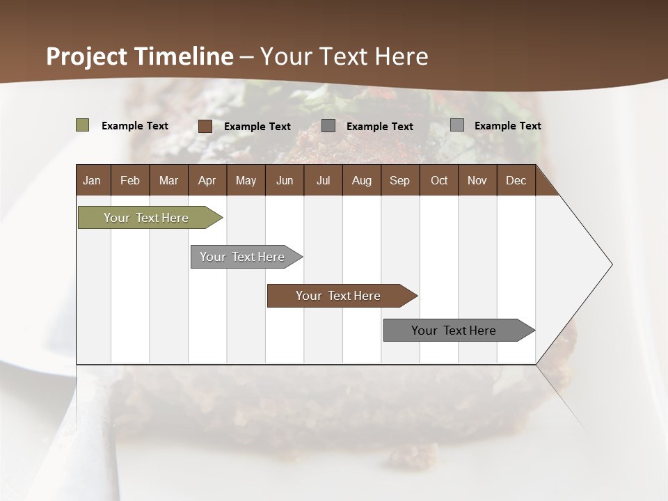 A Piece Of Meat On A Plate On A Table PowerPoint Template