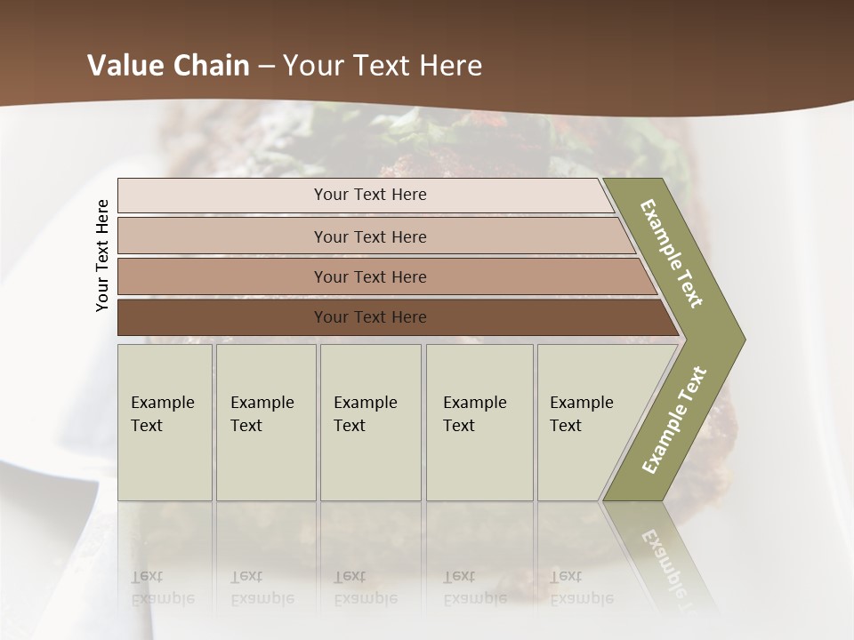 A Piece Of Meat On A Plate On A Table PowerPoint Template