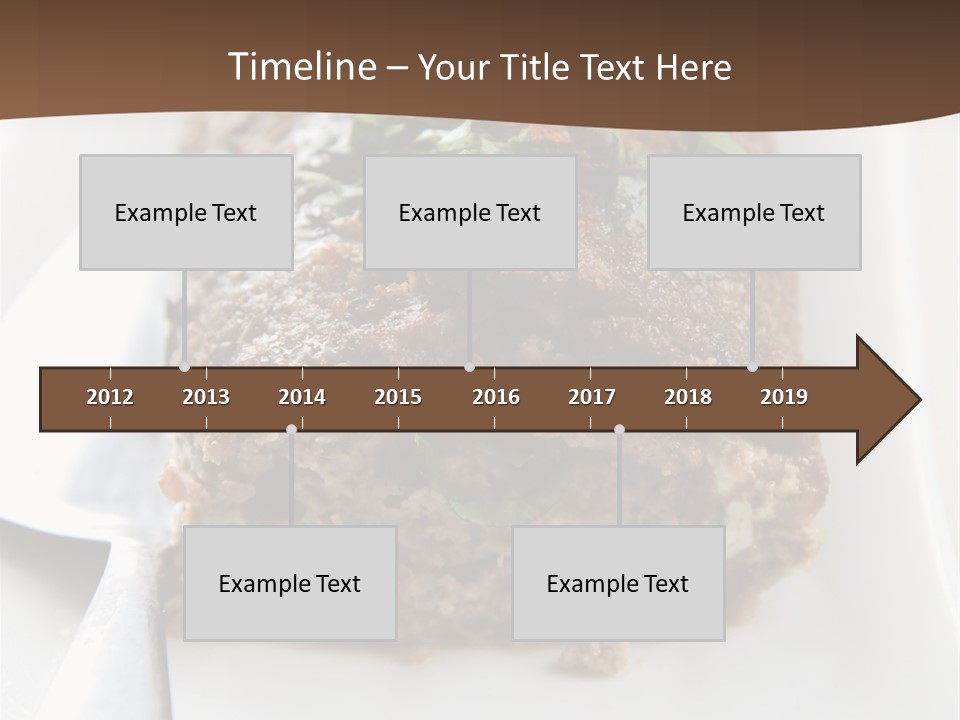 A Piece Of Meat On A Plate On A Table PowerPoint Template