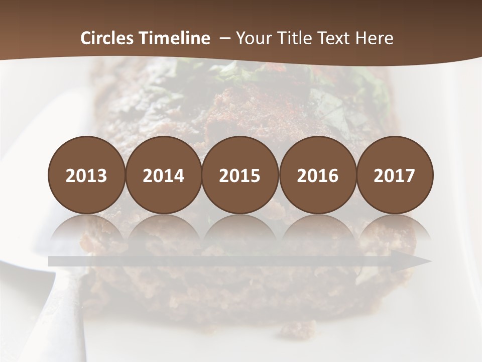 A Piece Of Meat On A Plate On A Table PowerPoint Template