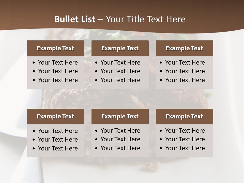 A Piece Of Meat On A Plate On A Table PowerPoint Template