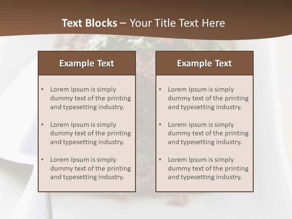 A Piece Of Meat On A Plate On A Table PowerPoint Template