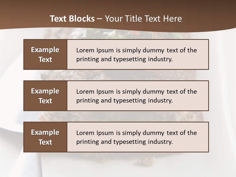 A Piece Of Meat On A Plate On A Table PowerPoint Template
