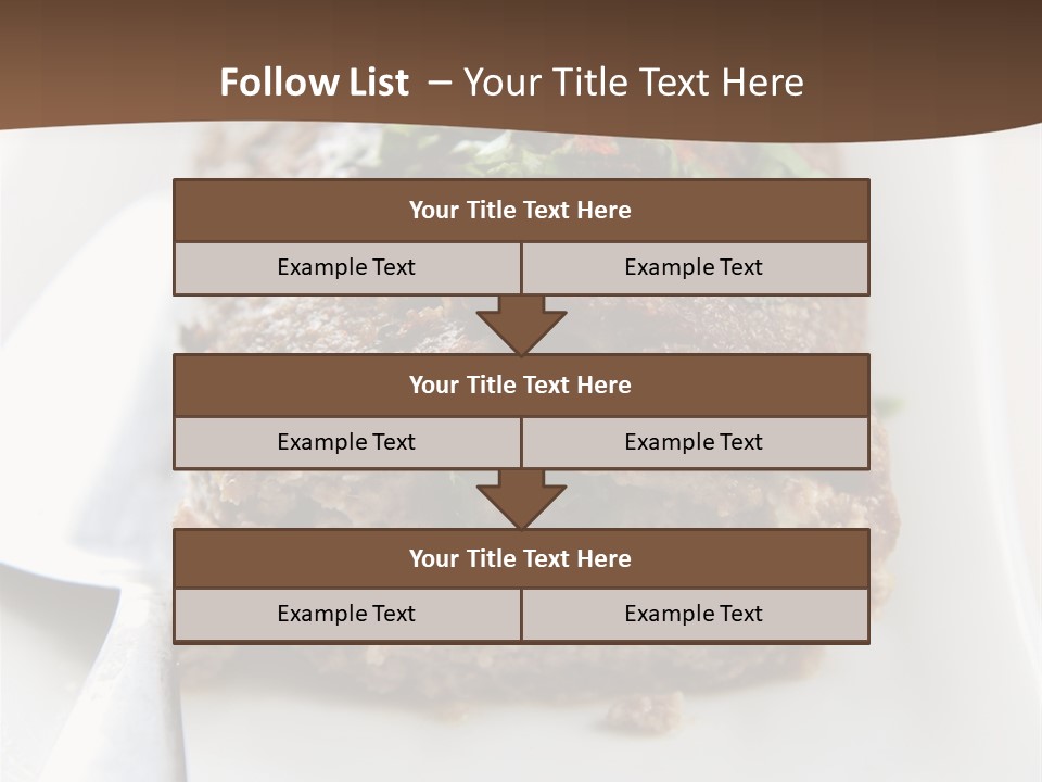 A Piece Of Meat On A Plate On A Table PowerPoint Template