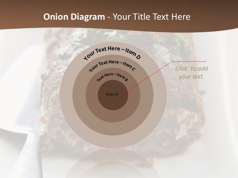 A Piece Of Meat On A Plate On A Table PowerPoint Template