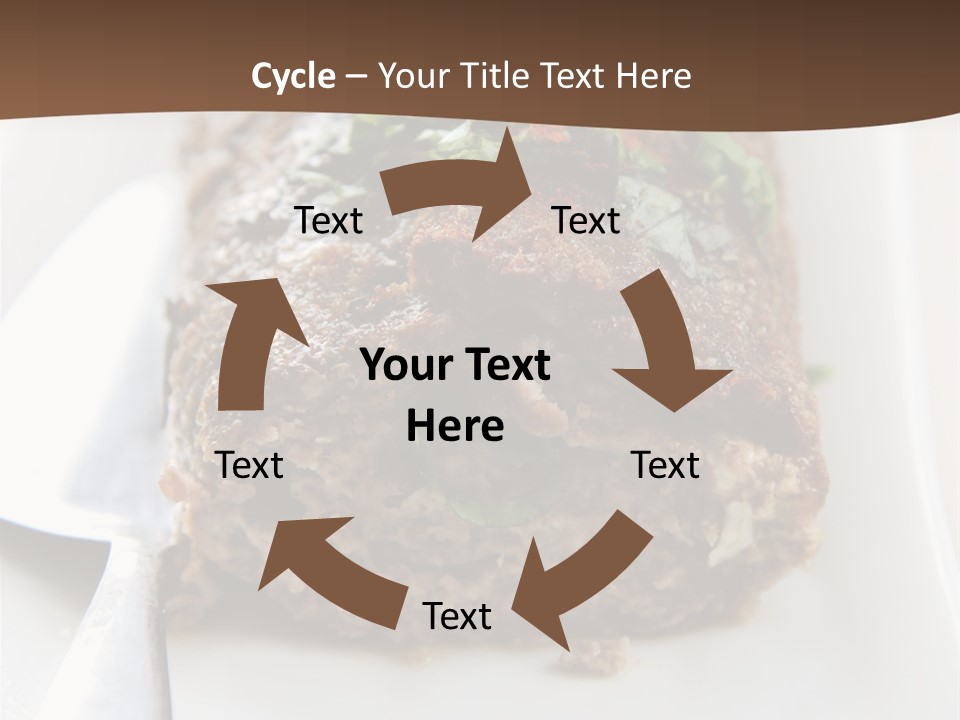 A Piece Of Meat On A Plate On A Table PowerPoint Template