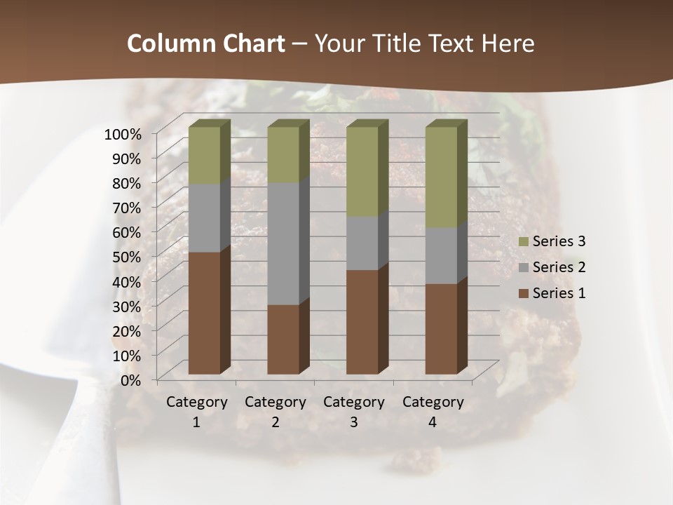 A Piece Of Meat On A Plate On A Table PowerPoint Template