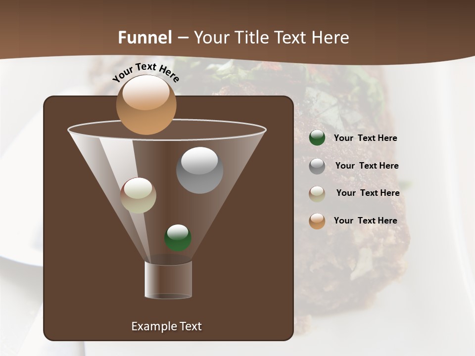 A Piece Of Meat On A Plate On A Table PowerPoint Template