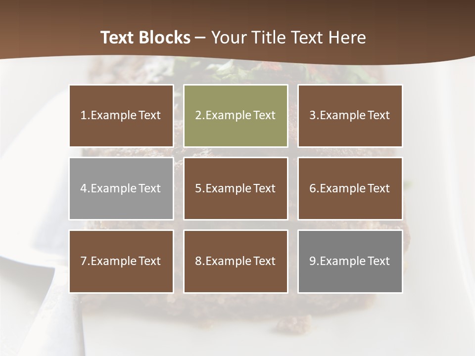 A Piece Of Meat On A Plate On A Table PowerPoint Template