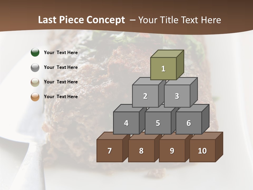 A Piece Of Meat On A Plate On A Table PowerPoint Template