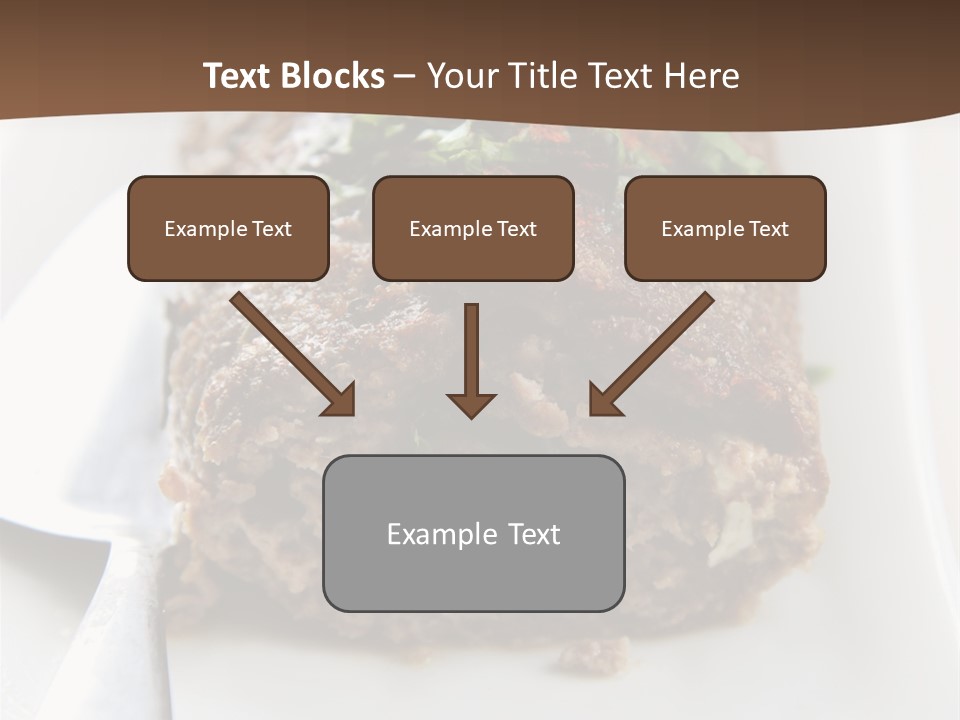 A Piece Of Meat On A Plate On A Table PowerPoint Template