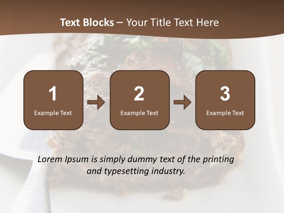 A Piece Of Meat On A Plate On A Table PowerPoint Template