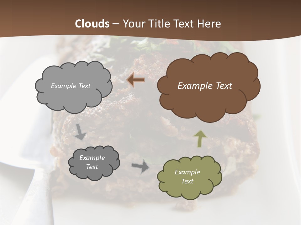 A Piece Of Meat On A Plate On A Table PowerPoint Template