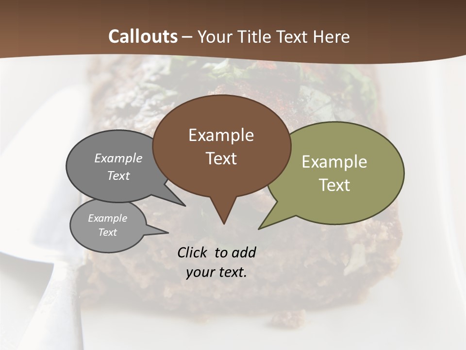 A Piece Of Meat On A Plate On A Table PowerPoint Template
