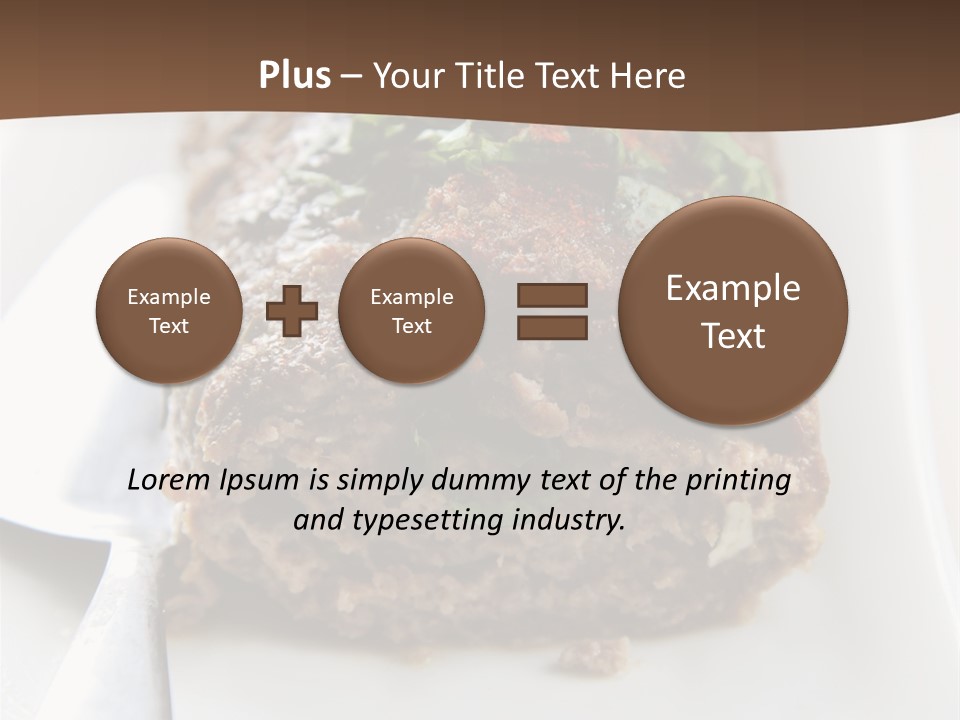 A Piece Of Meat On A Plate On A Table PowerPoint Template