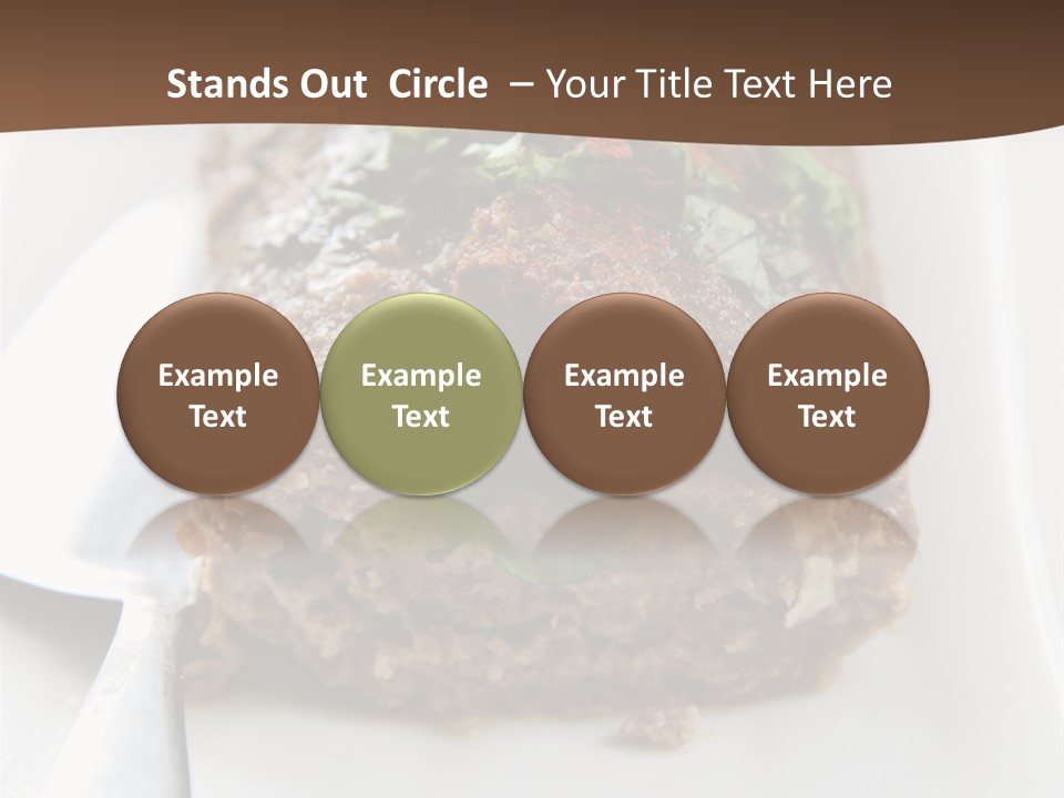 A Piece Of Meat On A Plate On A Table PowerPoint Template