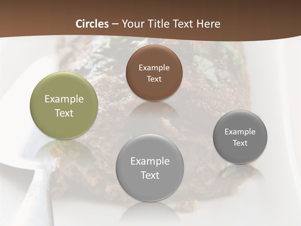 A Piece Of Meat On A Plate On A Table PowerPoint Template