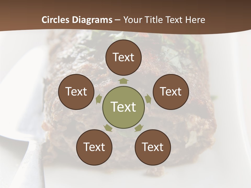 A Piece Of Meat On A Plate On A Table PowerPoint Template
