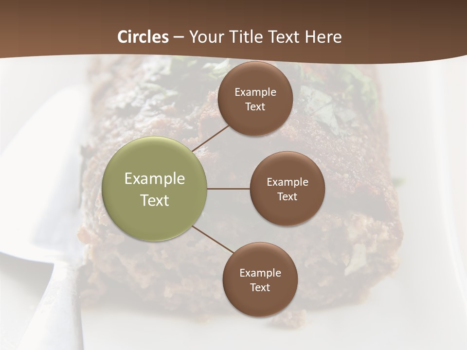A Piece Of Meat On A Plate On A Table PowerPoint Template