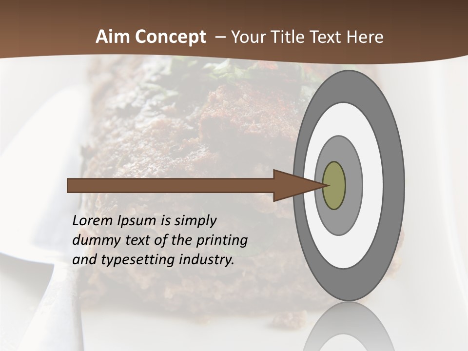 A Piece Of Meat On A Plate On A Table PowerPoint Template