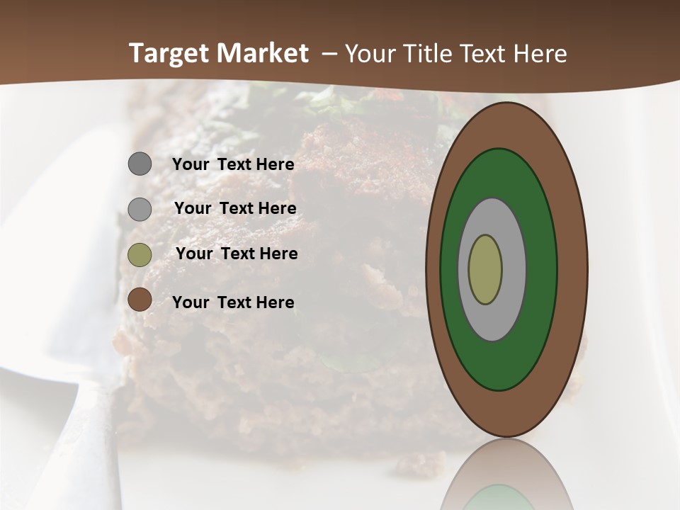 A Piece Of Meat On A Plate On A Table PowerPoint Template