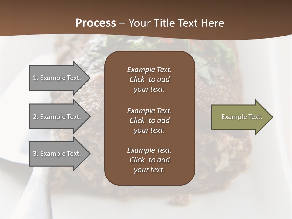 A Piece Of Meat On A Plate On A Table PowerPoint Template