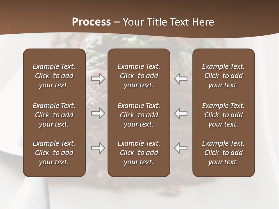 A Piece Of Meat On A Plate On A Table PowerPoint Template