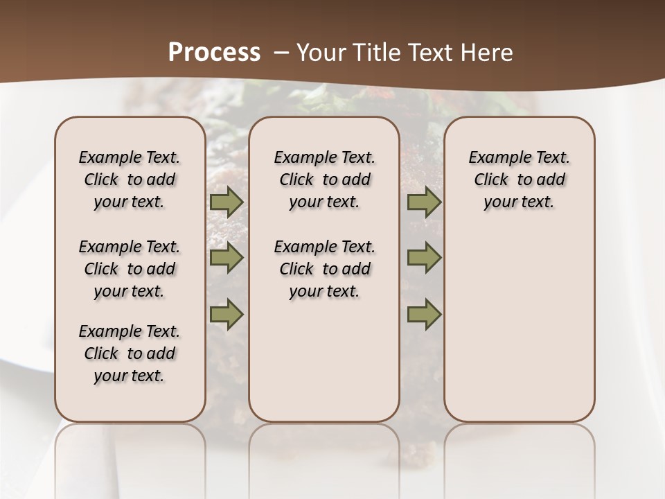 A Piece Of Meat On A Plate On A Table PowerPoint Template
