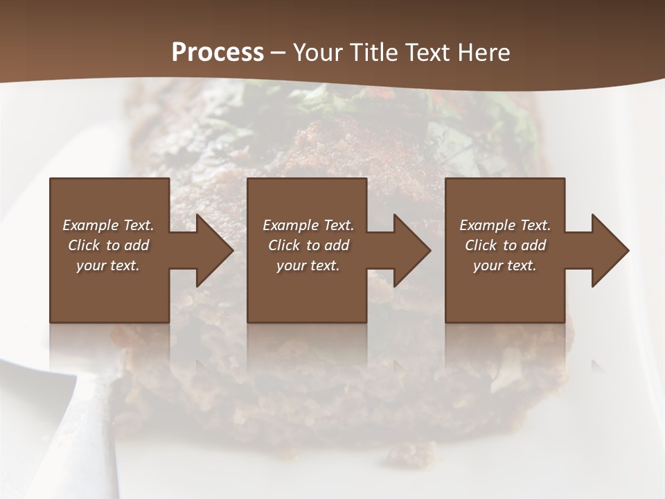 A Piece Of Meat On A Plate On A Table PowerPoint Template