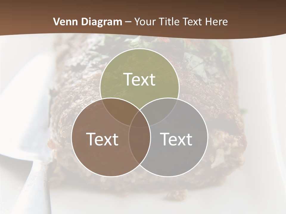 A Piece Of Meat On A Plate On A Table PowerPoint Template