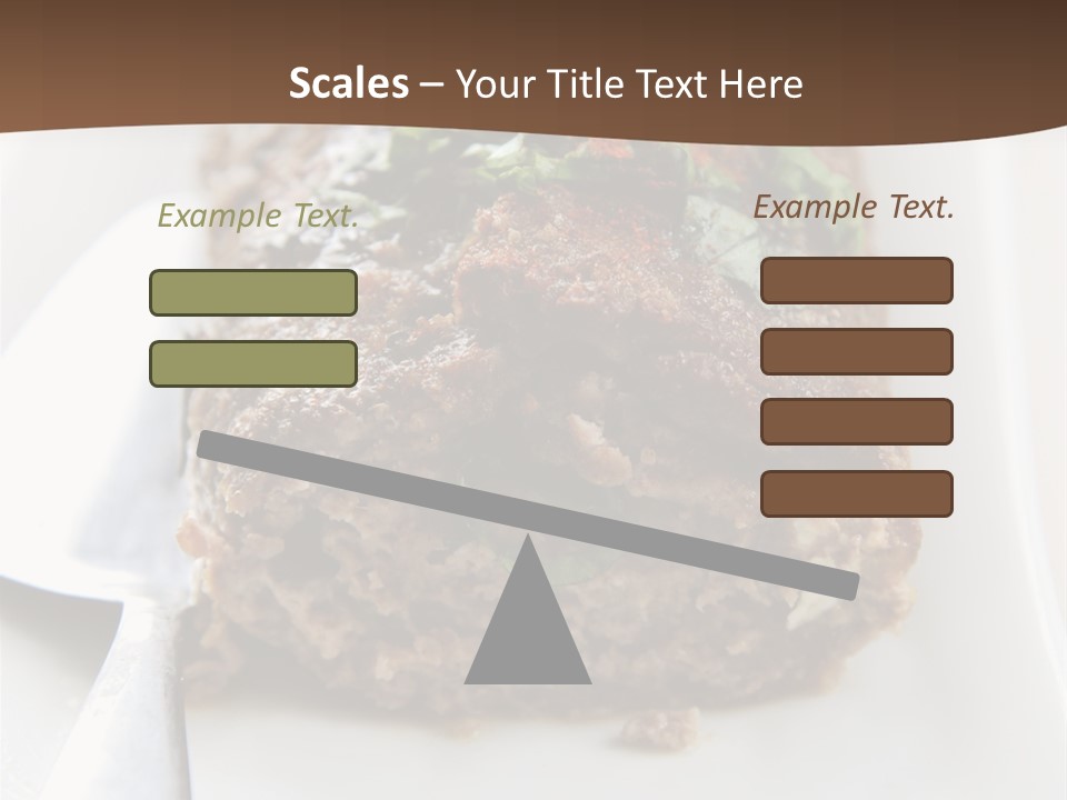 A Piece Of Meat On A Plate On A Table PowerPoint Template