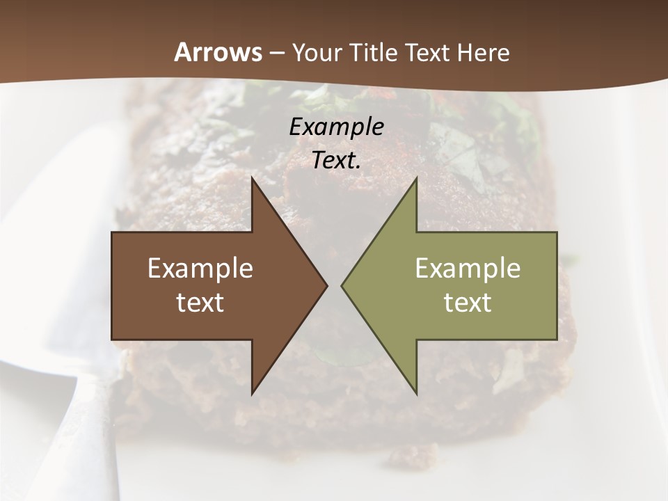A Piece Of Meat On A Plate On A Table PowerPoint Template