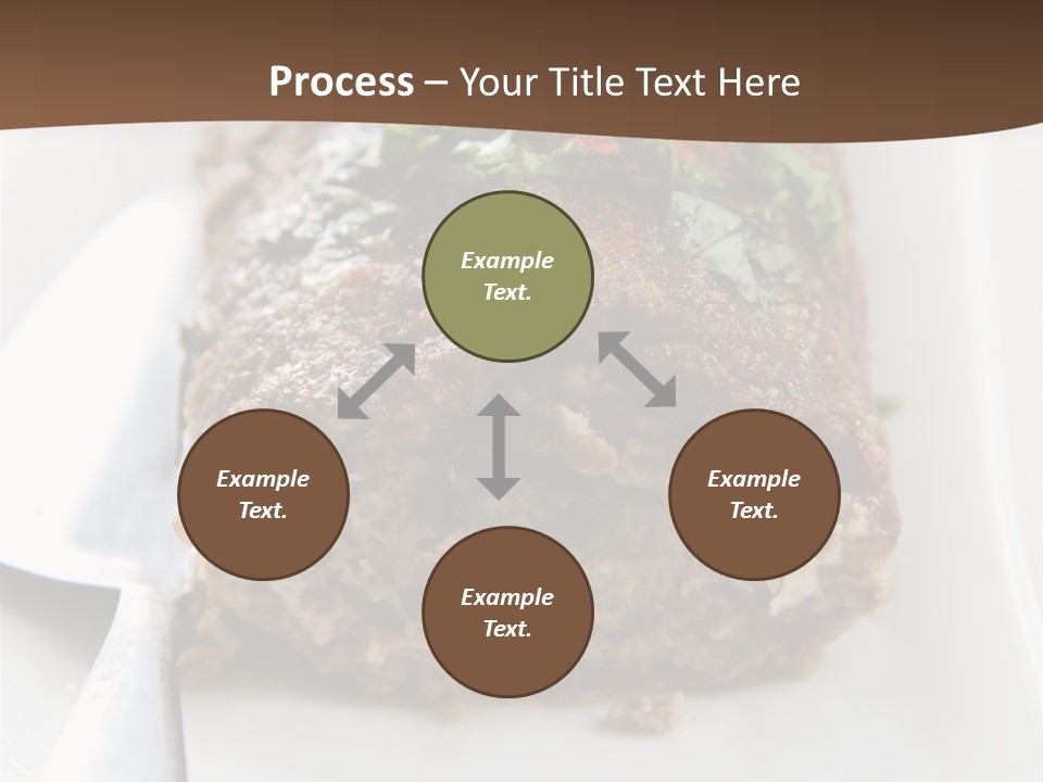 A Piece Of Meat On A Plate On A Table PowerPoint Template