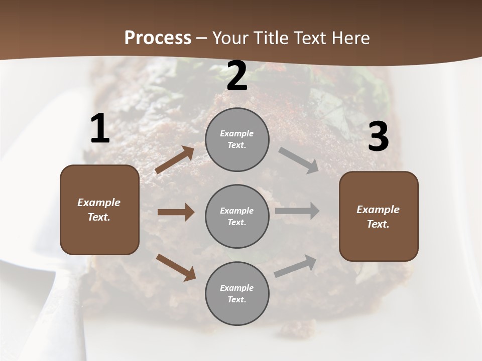 A Piece Of Meat On A Plate On A Table PowerPoint Template